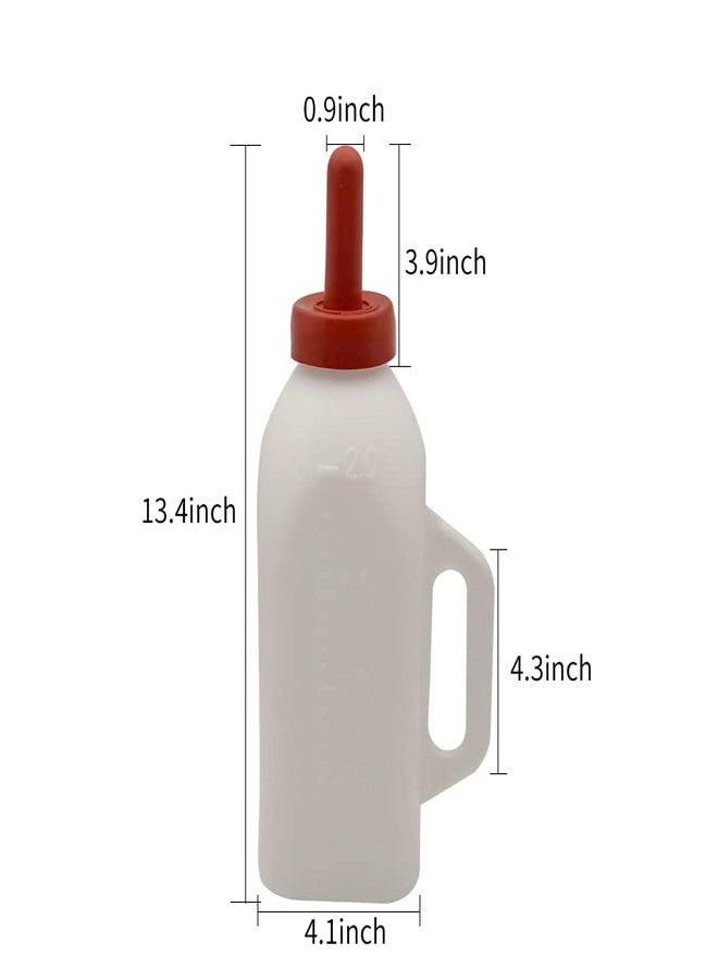 MODUODUO Calf Bottle with a Replacement Nipple 2.11 Quart Milk Feeder Nursing Feeding Bottle - Image 4